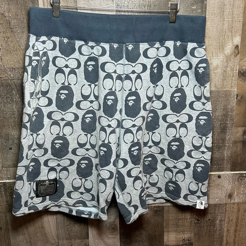 coach x bape shorts